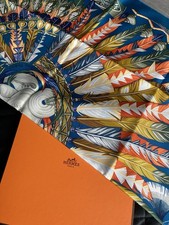 Hermès Carré 90 DANSE PACIFIQUE mit Box Seidentuch Foulard Schal  Tuch LIMITIERT