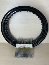 original harley davidson slim felge schwarz mit speichen chrom