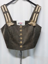 Alphorn Leder Gilet Trachtenspenzer Leiberl Dirndl Lederoberteil  Gr.44 sehr gut