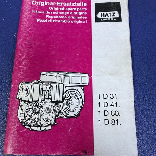 Hatz dieselmotor teile buch - dieselmotor,