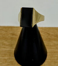 Herrenring 8K / 0,333 Gelbgold mit Onyx