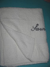 LAGUNA- RIESEN- SAUNATUCH- HANDTUCH- mit ELEFANT- WEISS- 100% BW- 175cmx70cm