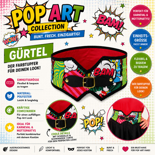 Pop art gürtel comic karneval - art,