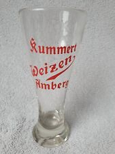 Altes mundgeblasenes 0,5l Weizenglas / Weißbierglas - Brauerei Kummert Amberg