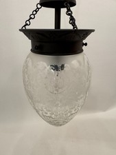 Hängelampe Pendelleuchte Zapfenform Landhausstil Glas Metall Deckenlampe