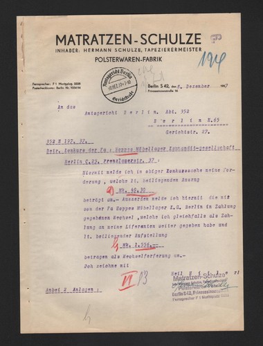 Berlin brief 1937 - berlin,,