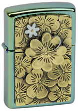 ZIPPO - BENZIN - FEUERZEUG - TRICK GOLDEN CLOVE/LEAVE LIMITED EDITION 251760 - N