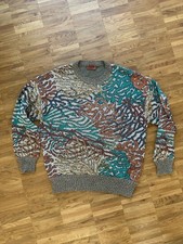 Missoni Herren Pullover Strick True Vintage Made In Italy Gr. L Sweater Knit Men