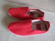 Rote Slipper / Stoff Espandrillas Casa Mia Gr. 37