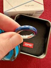 Esprit Ring „Marin“ Edelstahl Ring mit Epoxy Beschichtung RW 17 Navy