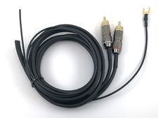 Thorens Phono Cinchkabel mit Masse, Erdungskabel Ersatz Plattenspieler 130cm