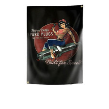 HOT ROD Betty Pin Up Flagge