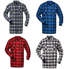Flanell Hemd extra lang im 4er-Set 100% Baumwolle mit Brusttasche S-4XL