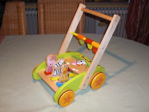 Lauflernwagen holz massiv - lauflernwagen,