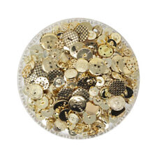 150g Aufnäh-Knopfmischung in goldener Farbe aus Kunststoff 2-Loch, 4-Loch, Ösen