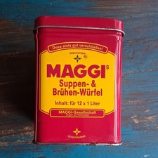 MAGGI BLECHDOSE ❤️ rot gelb Suppen-Würfel 12 x 8,5 cm x 8,5 cm Dose