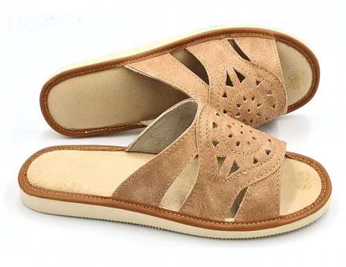 Damen leder hausschuhe - damen,
