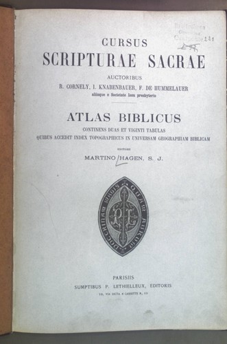 Atlas biblicus cursus - atlas, biblicus.