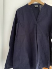 Bluse Marineblau Gr. 38 Saks