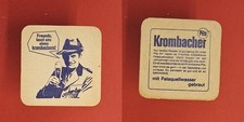 Krombacher Mann mit Hut Brauerei Bierdeckel Bier