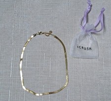 ICRUSH,Kette,Schlangenkette,gold,glänzend,Edelstahl,vergoldet,Karabinerhaken,neu