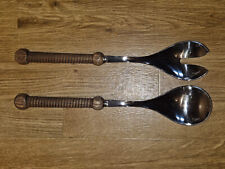 Salatbesteck mit Holzgriff rostfrei von Beram unbenutzt