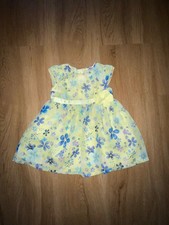 Kleid Gr. 80 gelb blau