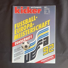 kicker Sonderheft EM 1992, EURO 92  mit Poster und Nike Werbebeilage 