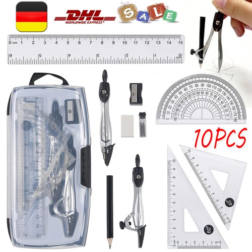 Geometrie set teilig zirkel - 10,