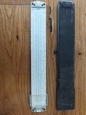 Antiker Rechenschieber Nestler Multimath Duplex Nr. 0292 mit Original-Lederetui