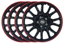 4x Radkappen Radblenden Radzierblenden Hero GTR 15 Zoll Schwarz Set für Fiat