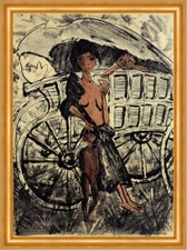 Zigeunerin mit zwei Kindern