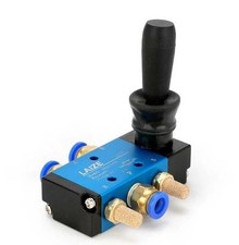 Pneumatik Ventil 5/2 Wege Wegeventil 1/8" 1/4" Handventil Joystick komplett set