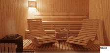 Massivholz Sauna Sonnenliege