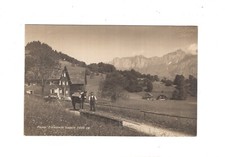 Ansichtskarte / Foto / Mann mit Pferd / Ferienheim Vadelle / Flums / Schweiz