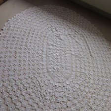  Tischdecke Baumwolle, oval - gehäkelt 