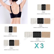 3x BH Verlängerung Erweiterung Schwangerschaft Verschluss 2/3/4 Haken 3 Farben