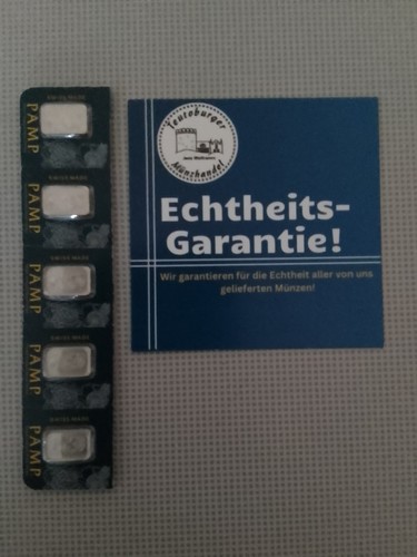 5x1 gramm platin - gramm, barren