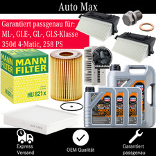 Filterset Inspektionspaket MERCEDES GLE ML 350 OM642 W166 X166 C292 258PS | + ÖL