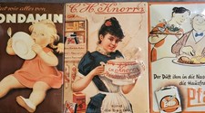 3 x Blechschilder Knorr, Pfanni, Mondamin, Retro 
