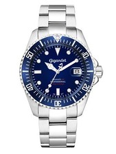 Gigandet Herren Taucher Automatikuhr Edelstahl Datum Blau Silber G2-009