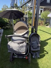 Stokke Trailz Kinderwagen, Grau, Inkl. Babywanne und Buggyaufsatz
