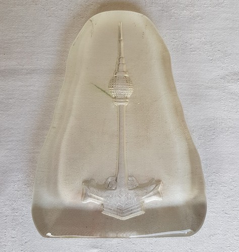 Briefbeschwerer glas relief - glas,