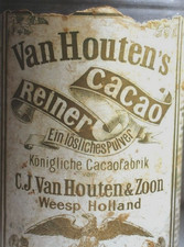 sehr alt Blechdose CACAO VAN