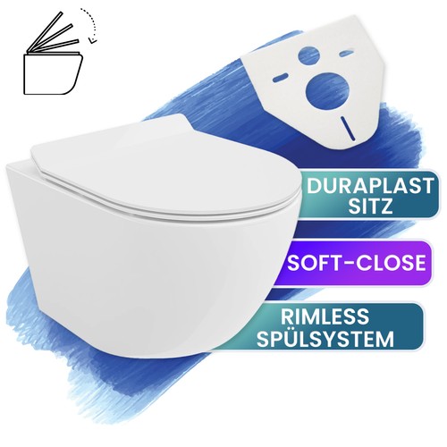 Spülrandloses wand hänge - spülrandloses, wc