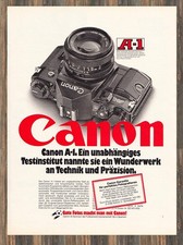 Canon A-1 - Reklame Werbeanzeige Original-Werbung 1982 (1)