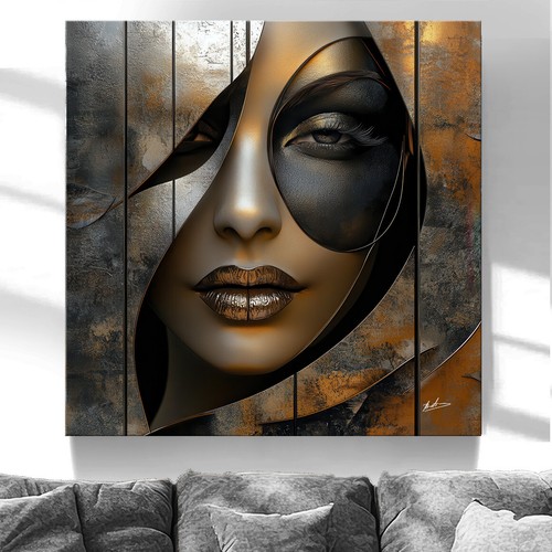 Leinwand bild frau gesicht - leinwand,