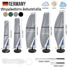 Abdeckung Sonnenschirm Ampelschirm Schutzhülle Schirmhaube Marktschirm mit Stab