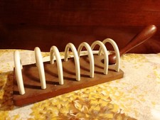 vintage toast ständer teak