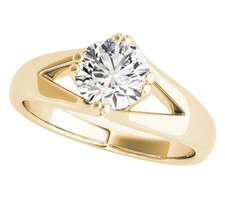 14K Gelbgold Lab Diamond